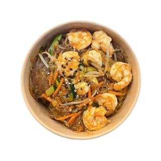 121.Spaghetti soia gamberi