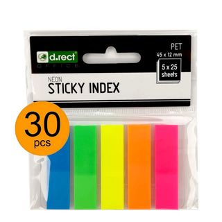 Post-it index film 12x45mm 5 culori D.Rect