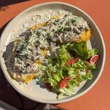 Potato pancakes with mushroom