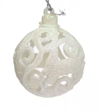 (207275) Ukras za jelku 6/1 fi 6cm bijele 01220952