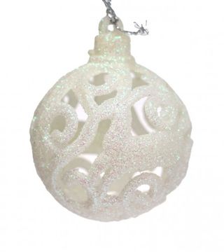 (207275) Ukras za jelku 6/1 fi 6cm bijele 01220952