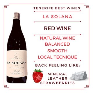 Vino Tinto seco cultivo unico de Tenerife