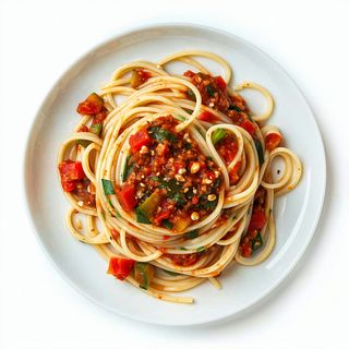Spaghetti fatti in casa al sugo finto
