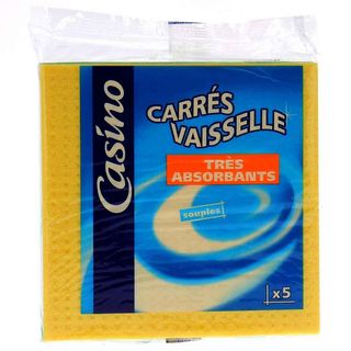 Carrés vaisselle très absorbants x5 -CASINO