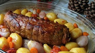Lomo Relleno Asado +salsa casera