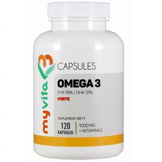 Omega-3 forte EPA 18% / DHA 12% 1000mg 120 kapsułek MyVita