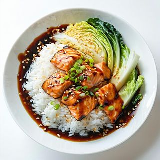 Donburi salmone teriyaki