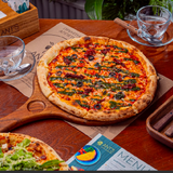 Пиццетта с куриной грудкой и подкопченным цыпленком классическая (22 см.)