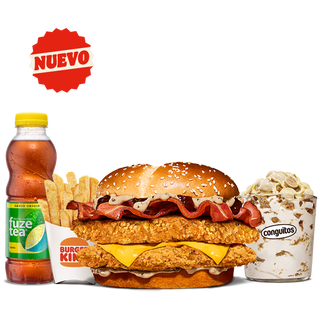 Menú Completo Krispper White Bbq Bacon Doble Grande