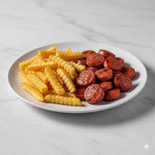 Papas Fritas Con Salchicha (200 G.)