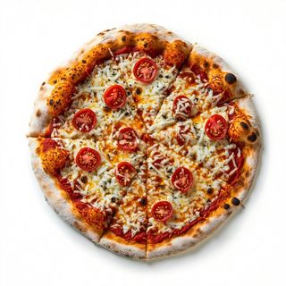 Pizza rossa con olio di oliva