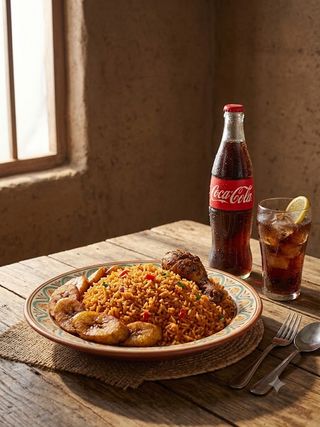 3 White Rice with Dodo & 3 beef + Coke
