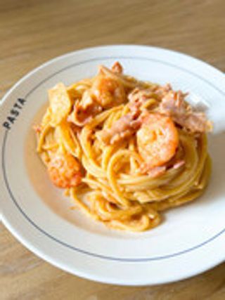 Pâtes Gambas Sauce Rose