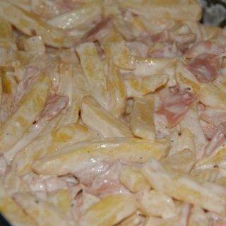 Patatas Mimosa (Beicon Y Nata)