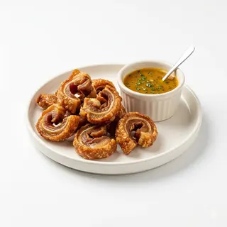 Orejita Crujiente Con Salsa De La Casa