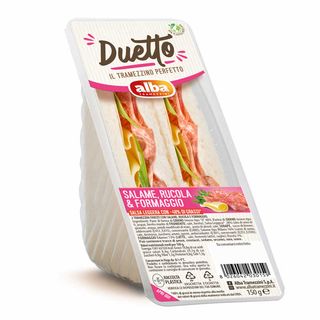 ALBA TRAMEZZINO DUETTO SALAME FORM E RUCOLA