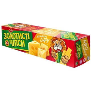 Чіпси Золотисті Картопляні Зі Смаком Сиру Пластинки 75г