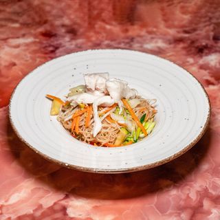 Spaghetti di Riso con Straccetti di Pollo