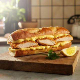 Bocadillo lomo empanado