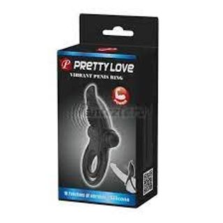 Pretty Love Vibrant Penis Ring Black