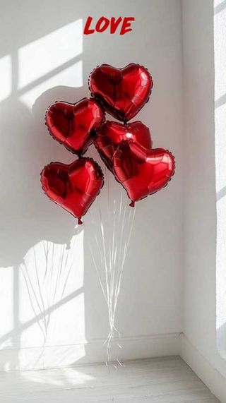 Love balloons set