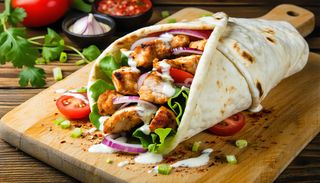 XL дюнер с добавка месо