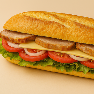 Bocadillo Jamón Asado Completo