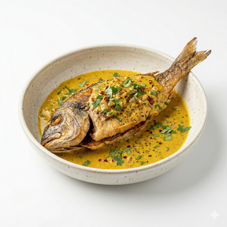 Dorada Frita Con Salsa De Curry