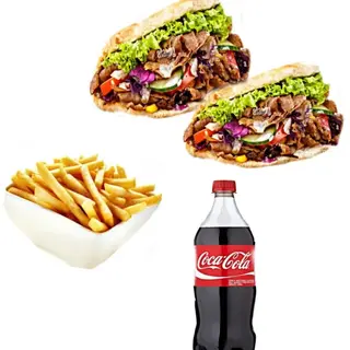 Ofertas 2 Doner kebab + 1 patata+1.5L