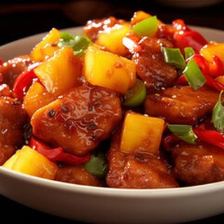 Телешко с картофи в соев сос (500г)