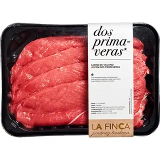 La Finca Filetes 1ª A De Vacuno Joven Dos Primaveras Peso Aproximado Bandeja 400 G