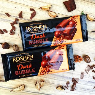 Czekolada z bąbelkami "Roshen" ekstra gorzka 80g