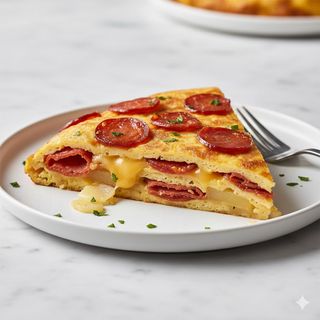 Tortilla Española Con Chorizo Y Queso