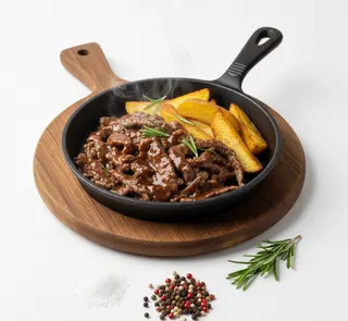 Fettine di vitello con patate al forno