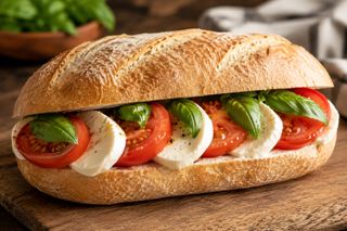 Panino pomodoro e mozzarella