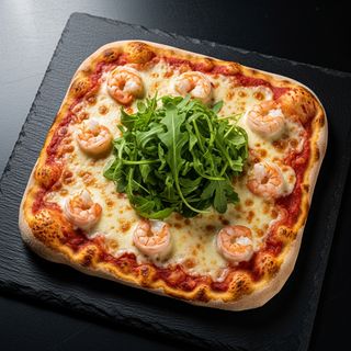 Gamberetti e rucola