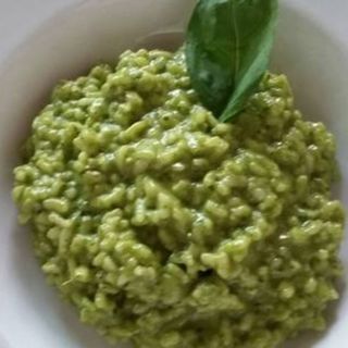 Risotto al pesto con parmesano
