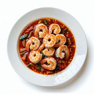 122 Gamberi in salsa piccante