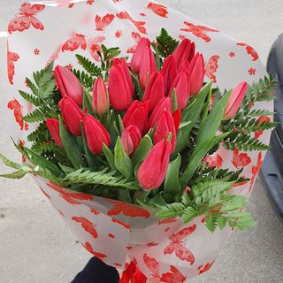 Buchet 21 lalele rosii