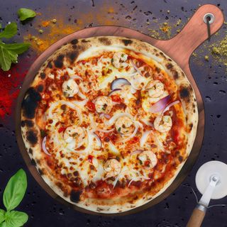 Pizza Gambas pil-pil  (32 Cm.)