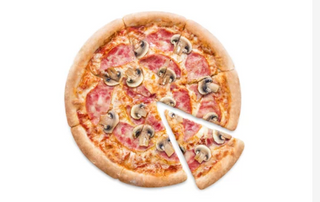 Pizza de salami y champiñón (28 cm.)