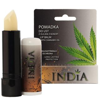 Pomadka do ust z olejem z konopi 3,8g India Cosmetics