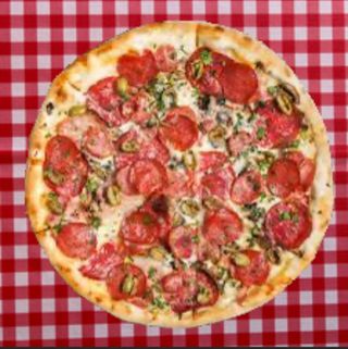 Pizza de salami mediana