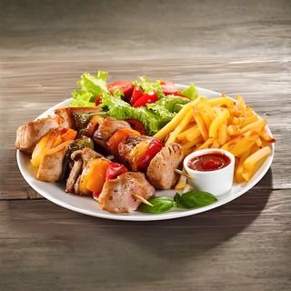 Brochette de Boeuf + Frites