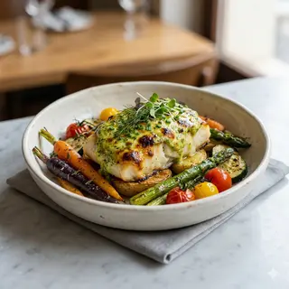 Bacallà Gratinat Amb Allioli Verd