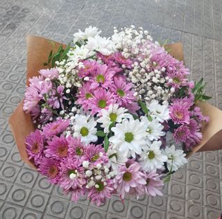 Ramo De Margaritas Y Paniculata Tamaño M