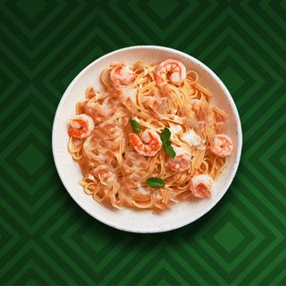 სპაგეტი კრევეტებით