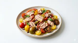 Tomates variados con ventresca