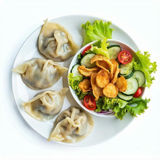 Pyzy z mięsem ze skwarkami 3 szt.