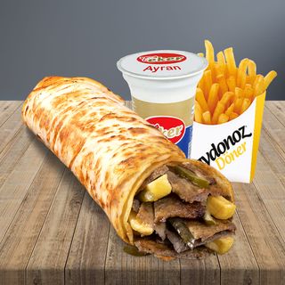Medium Doner Meat + French Fries + Small Ayran
